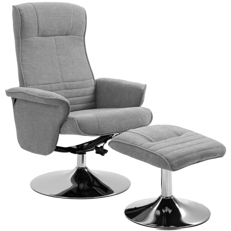69cm Wide Velvet Swivel Standard Recliner