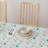 Rectangular Tablecloth, 100% Cotton, 60X104", Golden Stars And Blue Dots