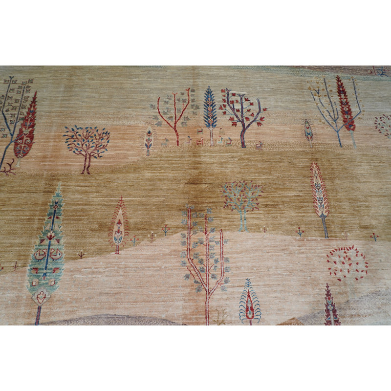 High-Quality Hand-Knotted Camel And Multi Area Rug