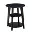 Table d'appoint ronde à 3 niveaux - Table de bout haute de 23,6 po avec tablettes de rangement - Table de chevet moderne imperméable pour petits espaces de salon -1179173570