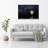 A Lion On The Background Of Stars - Wrapped Canvas Print