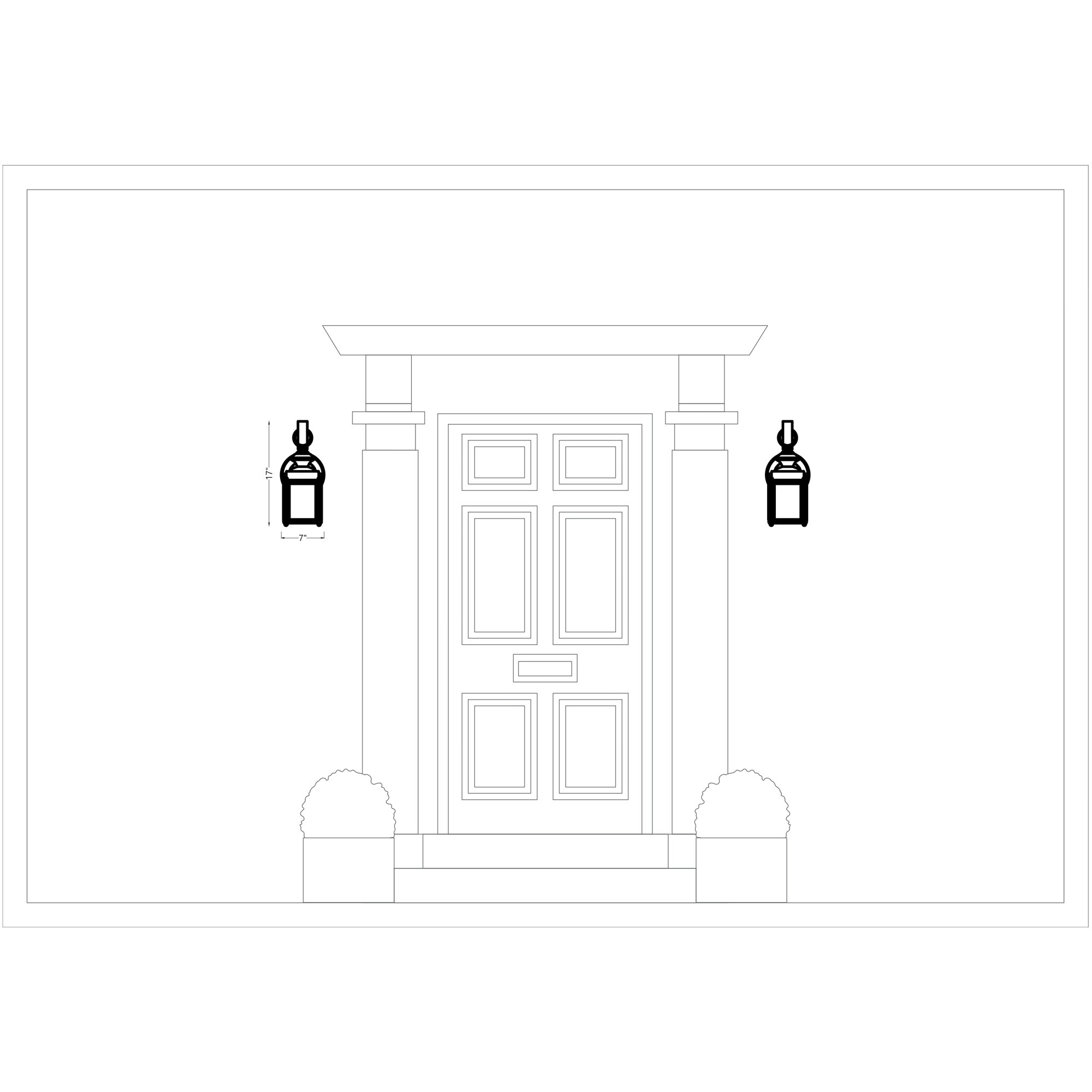 Adaline Single Light Outdoor Wall Light, Black, Yes