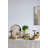 Abstract Cement Mushroom Candle Holder - Gray/Brown-1676536107