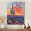 Cactus vert mauve, désert, coucher de soleil II - Cactus, art mural-511006707-511006709