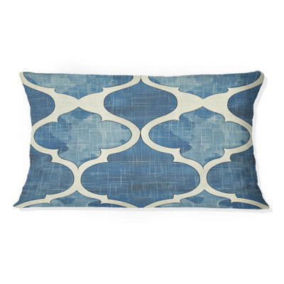 Coussin lombaire bleu moderne et quadrilobe II