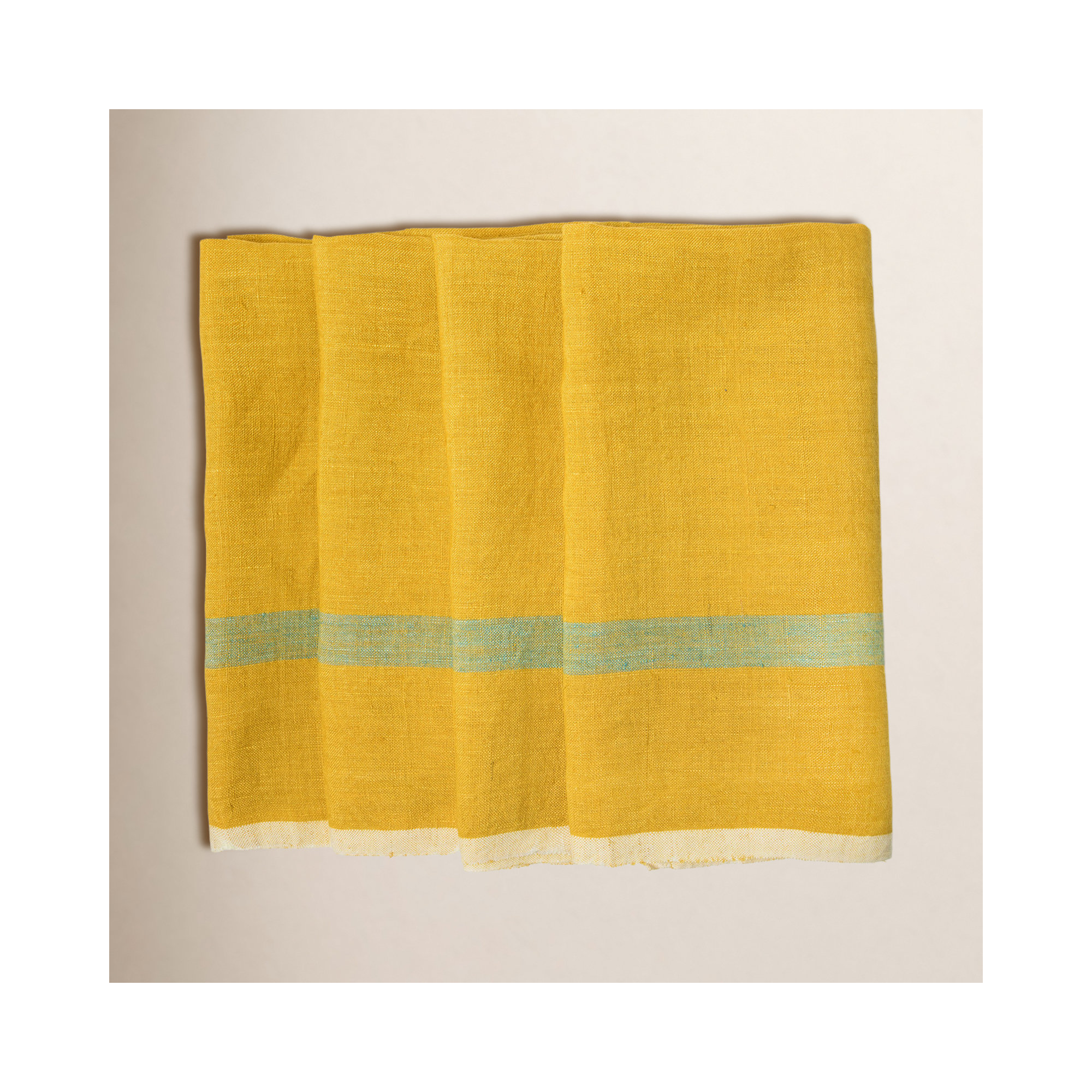 Tegan Linen Stripe 20" Napkin, Lime/Aqua