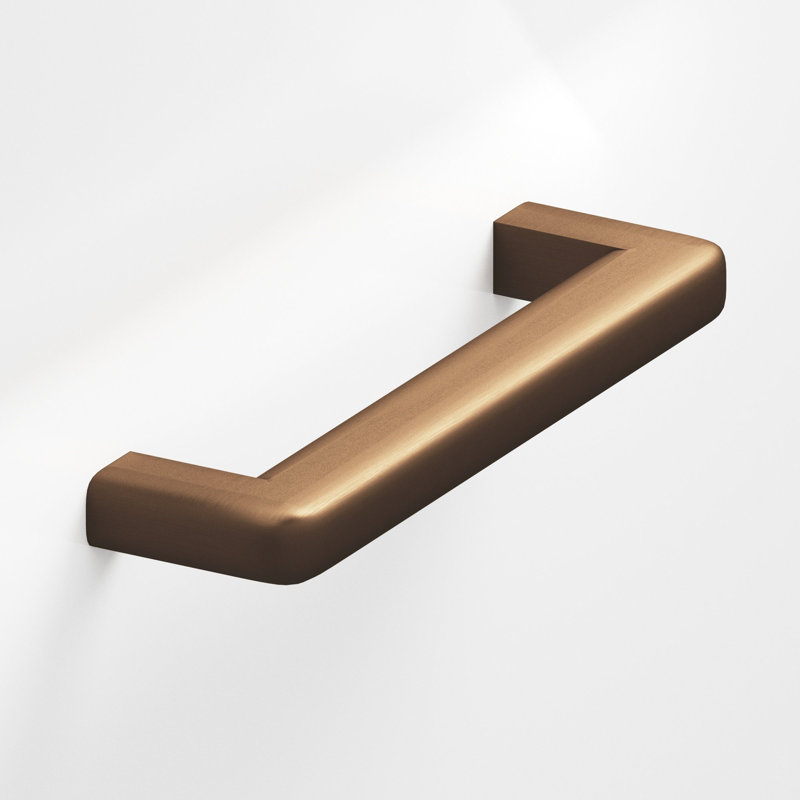 Poignée d'armoire carrée avec dossier arrondi et bords arrondis, Bronze huilé mat, 5"