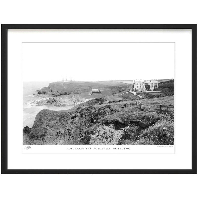 Polurrian Bay, Polurrian Hotel 1903 - Single Picture Frame Print, 28cm H x 36cm W x 2.3cm D