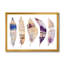 Plumes d'ethnie bohémienne mauve - peinture sur toile encadrée-59760704-59760705