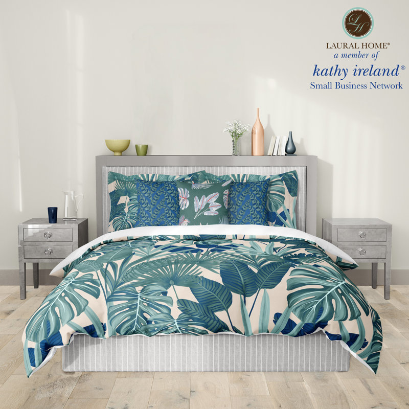 Édredon en microfibre vert / beige, Édredon grand