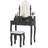 Jalea Vanity Desk with Mirror and Lights, Modern Makeup Table and Cushion Stool Set with 4 Drawers-1227969387