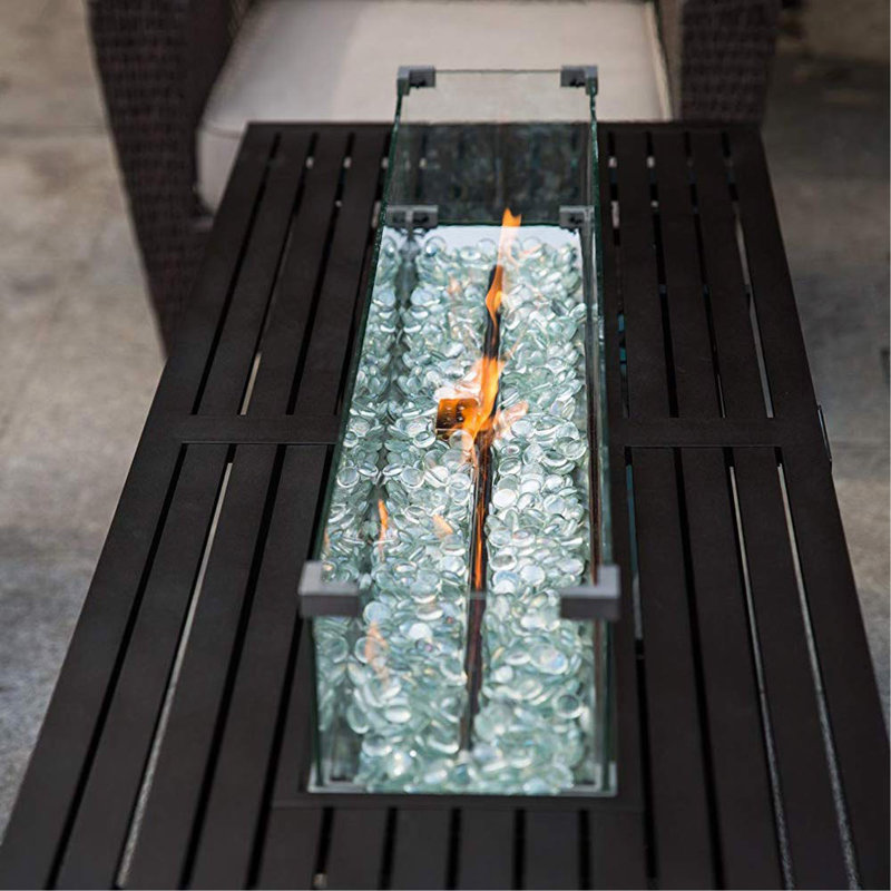 Rectangle Propane Fire Pit Table