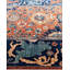 Tapis unique noué à la main Serapi - orange, 7 pi 11 po x 9 pi 11 po