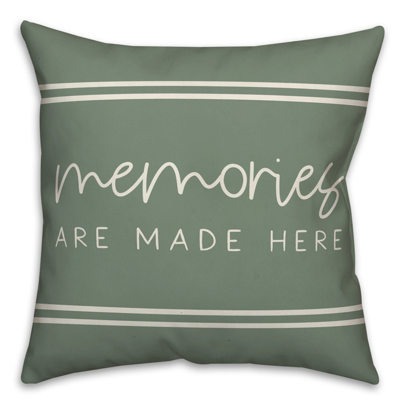 Housses de coussin carré d’extérieur en forme de mémoires, Vert
