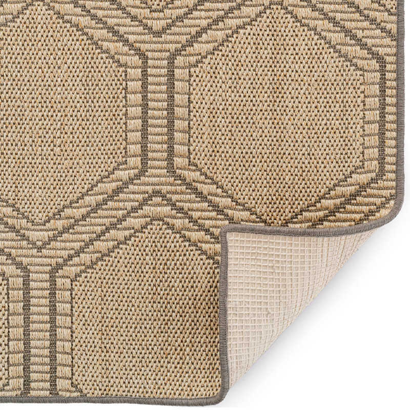 Cheralyn Jute/Sisal Geometric Indoor Rug, Rectangle 2' x 3'