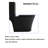 Bathroom Toilet In Matte Black, Dual Flush 1.1/1.6 , High-Performance Flushing System Hygienic-124251551