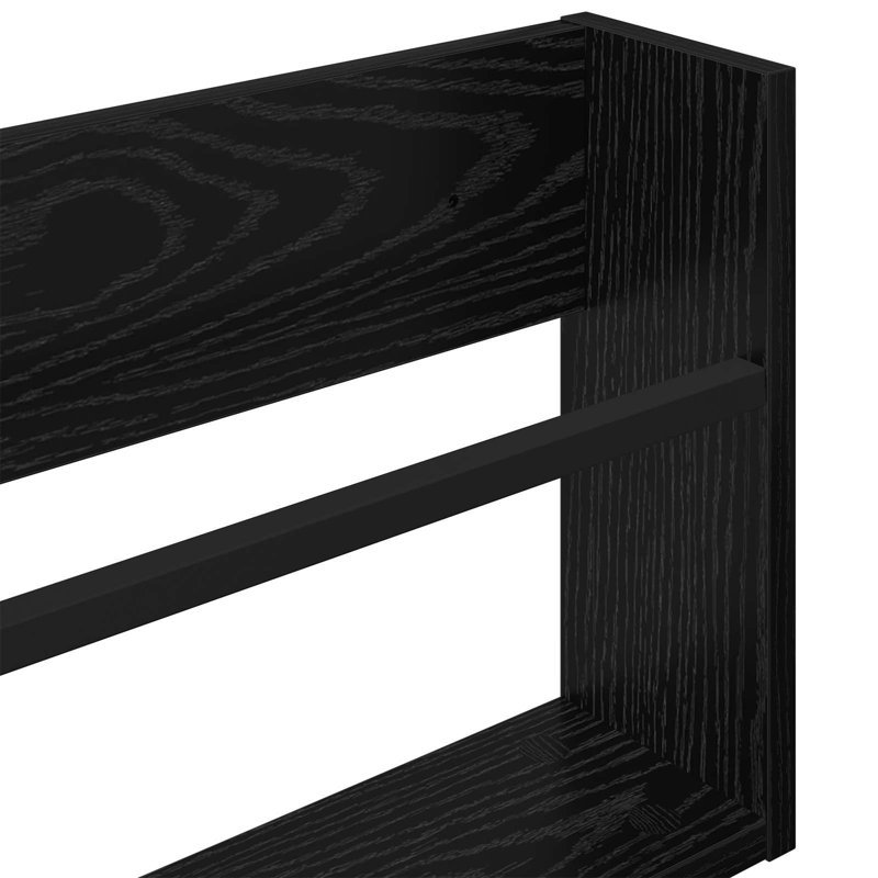 Wood Magazine Rack, Black