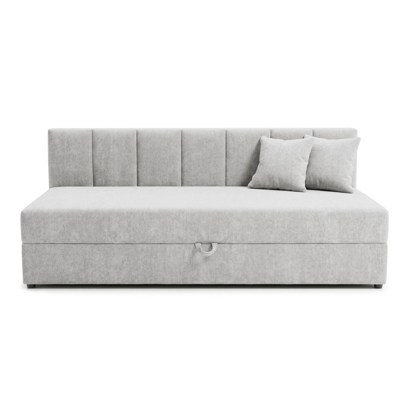 Lenny Upholstered Daybed, Light Grey