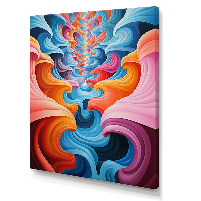 Illusion optique II - impression, H 32 po x l 24 po x P 1 po, Toile tendue