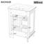 Meuble-lavabo 24 po avec lavabo en céramique, structure en bois massif, tiroir rabattable et tablette réglable