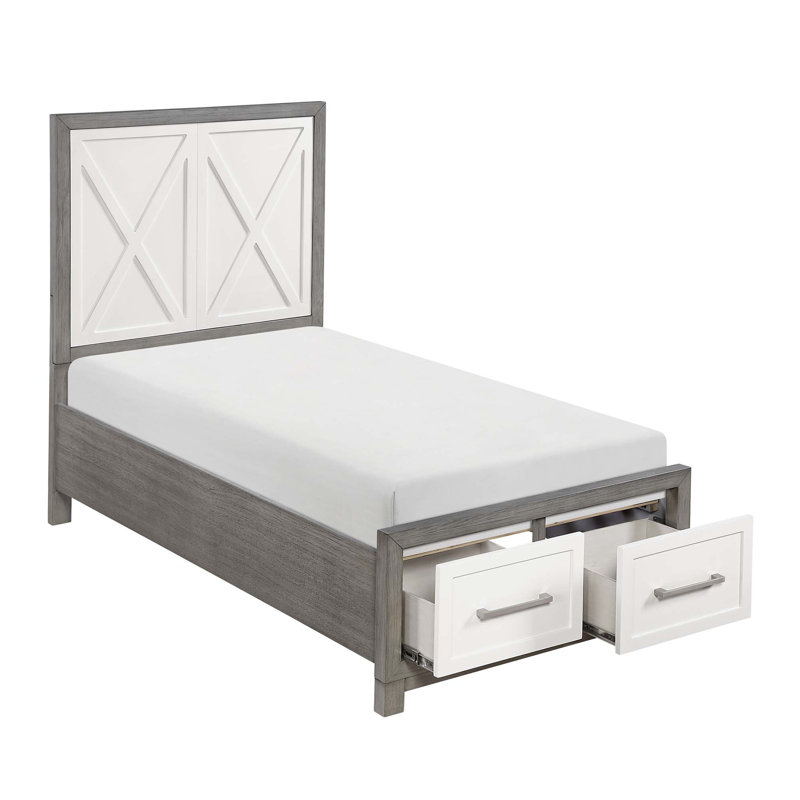 Lit plateforme contemporain avec rangement intégré
