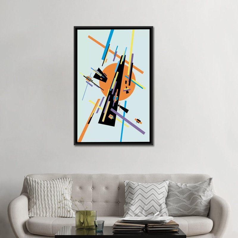 « velocithink », impression sur toile, H 60 po x l 40po x P 1,5 po, Toile avec cadre noir, Pas de tapis
