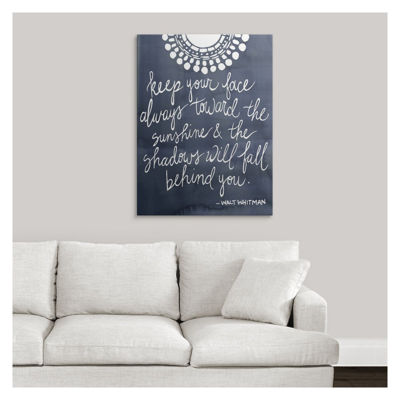 Adina Sun Quote II «Grace Popp», art textuel, H 48 po x l 36 po x P 1,5 po, Toile