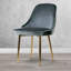 Chaise parsons rembourrée en velours Tebikerei