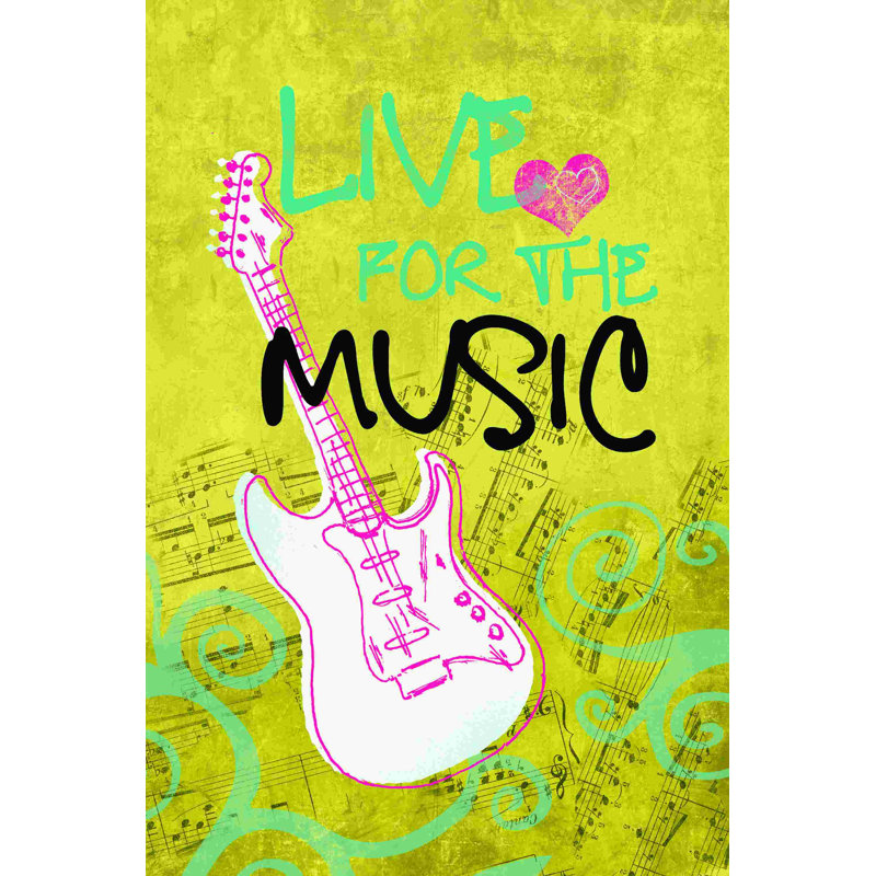 Live for the Music 2 - Impression sur toile tendue, L 20 po x H 30 po