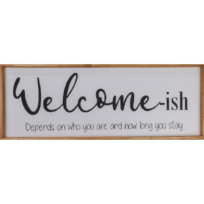 Plaque murale Welcome Ish