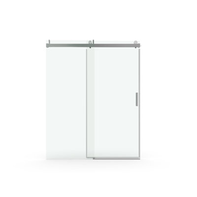56" - 60" W x 76" H Frameless Shower Door Soft-closing Single Sliding, 1/4" (6mm) Tempered Glass with Explosion-proof Coating