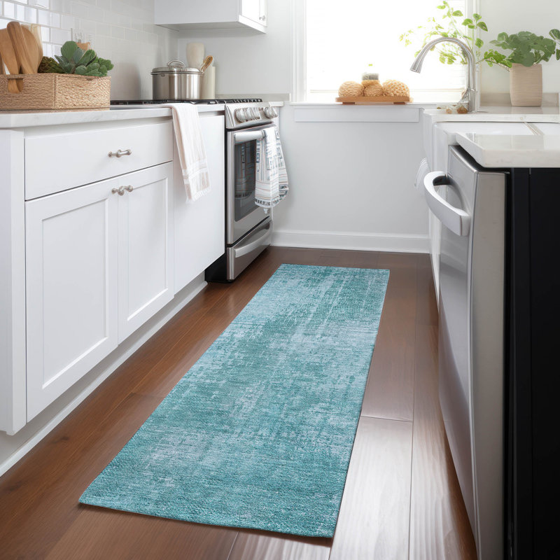 Tapis intérieur / extérieur rectangulaire avec envers antidérapant Lamanna, Tapis de couloir 2 pi 3 po x 7 pi 6 po