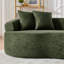 Canapé modulaire courbé 4 places de style moderne, canapé de salon à compression minimaliste, aucun assemblage requis, revêtement en chenille-1236817514