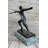 Fencing Fencer Bronze Metal Figurine Statue Sculpture Trophy Collectible 8 Inches X 13 Inches