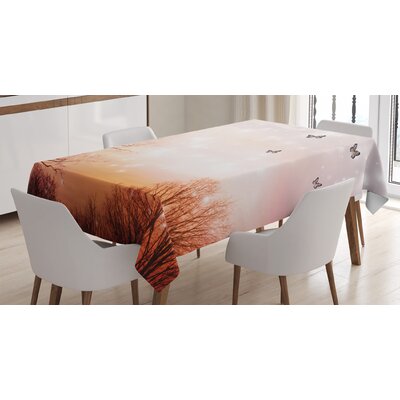 Ambesonne Butterfly Tablecloth, Dreamy Butterflies Over Trees Romantic Fantasy Blurry Sky Design, Rectangular Table Cover For Dining Room Kitchen Deco -  East Urban Home, C8F48CCDF14A465CA3EA4218D60B16E2