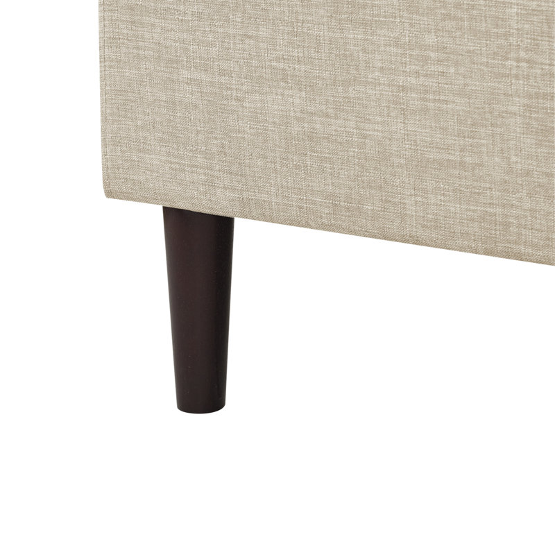 Lit plateforme en lin Eycke Manor Aliannah, Beige, Grand