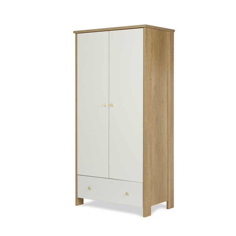 Nika 2 Door Wardrobe, Oak/White