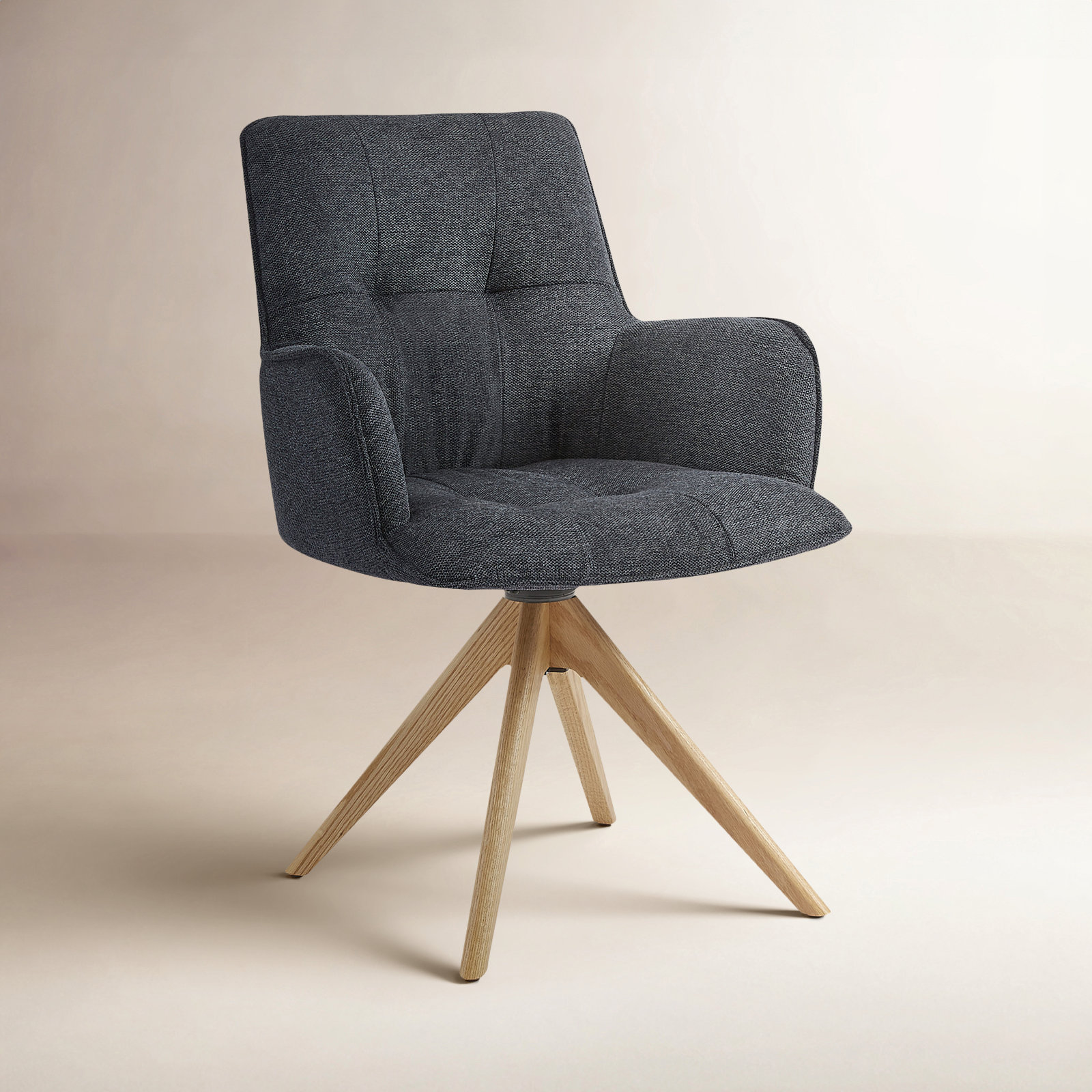 Jadel Office Chair, Dark Gray Basketweave