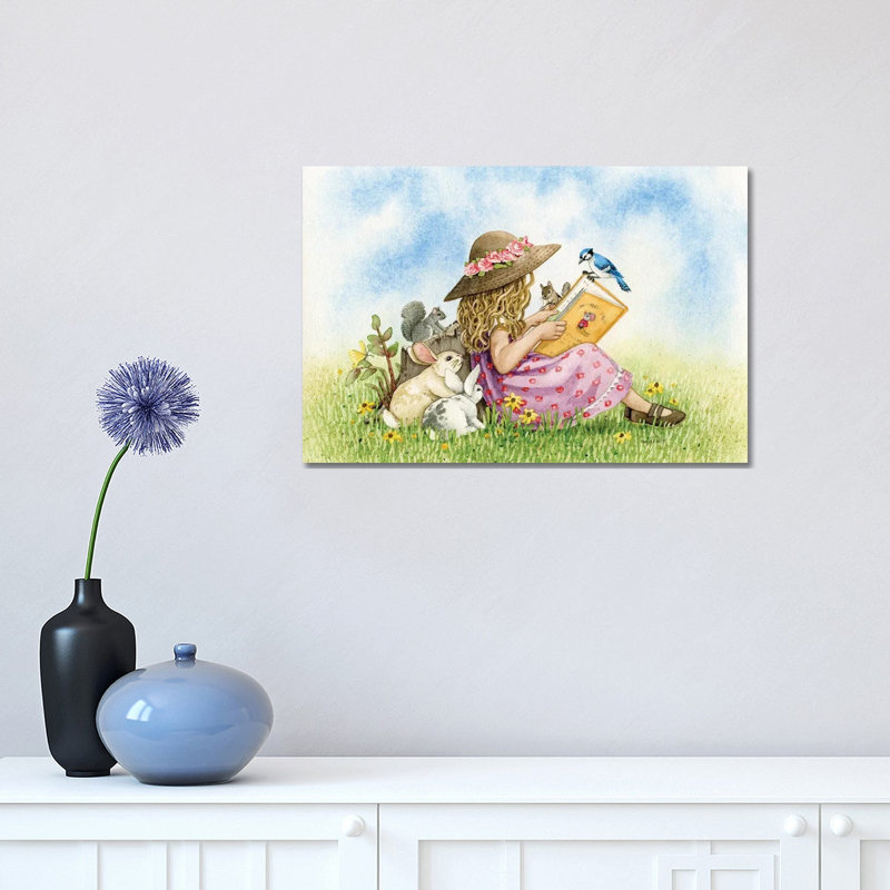 Reading by Tracy Lizotte - Wrapped Canvas Print, 30.48cm H x 45.72cm W x 1.9cm D