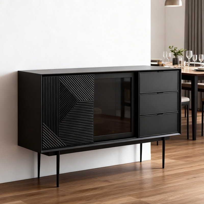 Un buffet mural pour petit appartement, Noir