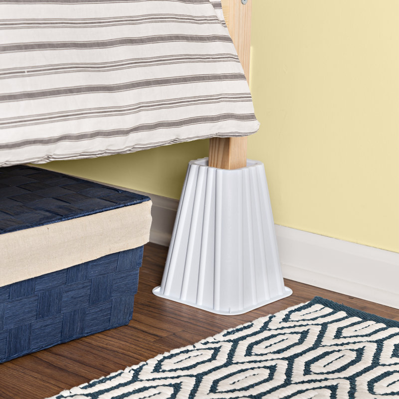 Buser 8'' Bed Risers, Ivory