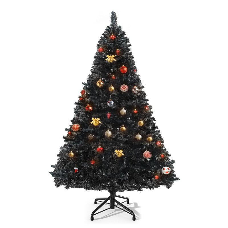 Arbre de Noël artificiel épinette noire d'Halloween, 7.5'