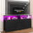 55” W Fabric Drawers Dresser With 2-tier Open Shelf, Bedroom Dresser With Power Outlet & Led Light-830735173