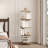 Venelope Bookcase, Bookshelf, 4 Tier Display Cabinet, Display Shelf with Wheels