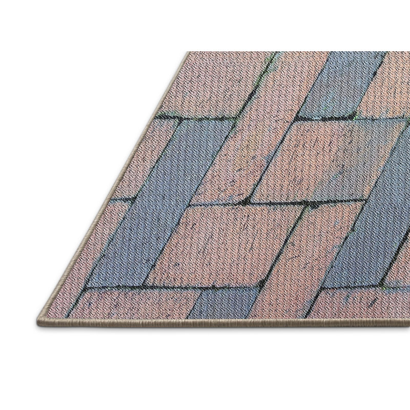 Tapis mauve/rose à motifs, Rectangle 2 pi x 3 pi