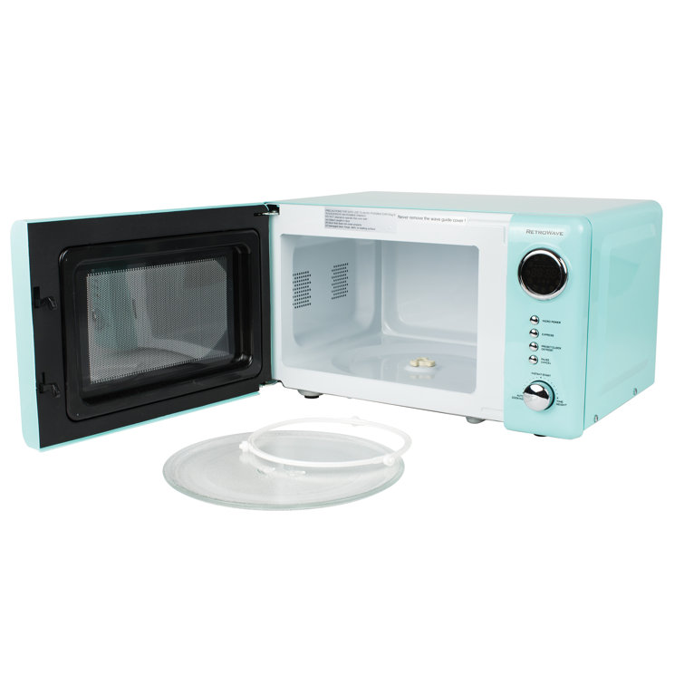 Nostalgia Retro 0.7 Cu. ft. 700-Watt Countertop Microwave Oven - Aqua