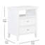 Table de chevet pour chambre à coucher, table de chevet à 2 tiroirs avec rangement spacieux et fabrication durable-129424250
