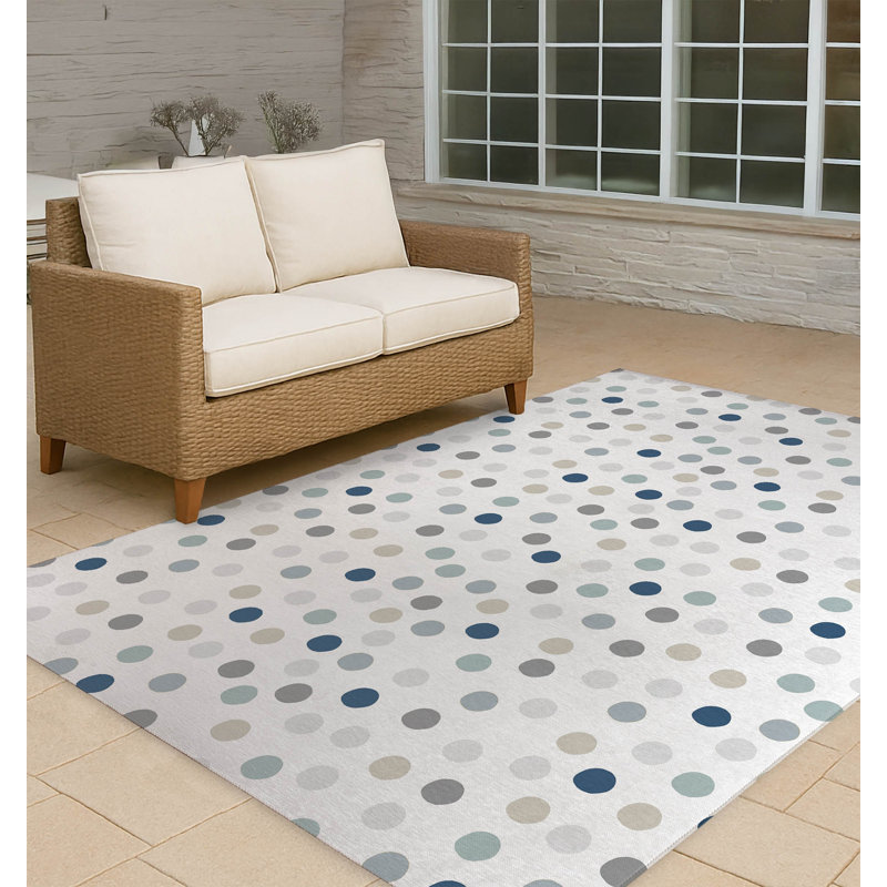 Tapis d'extérieur antidérapant Always Polka, Rectangulaire 3 pi x 5 pi