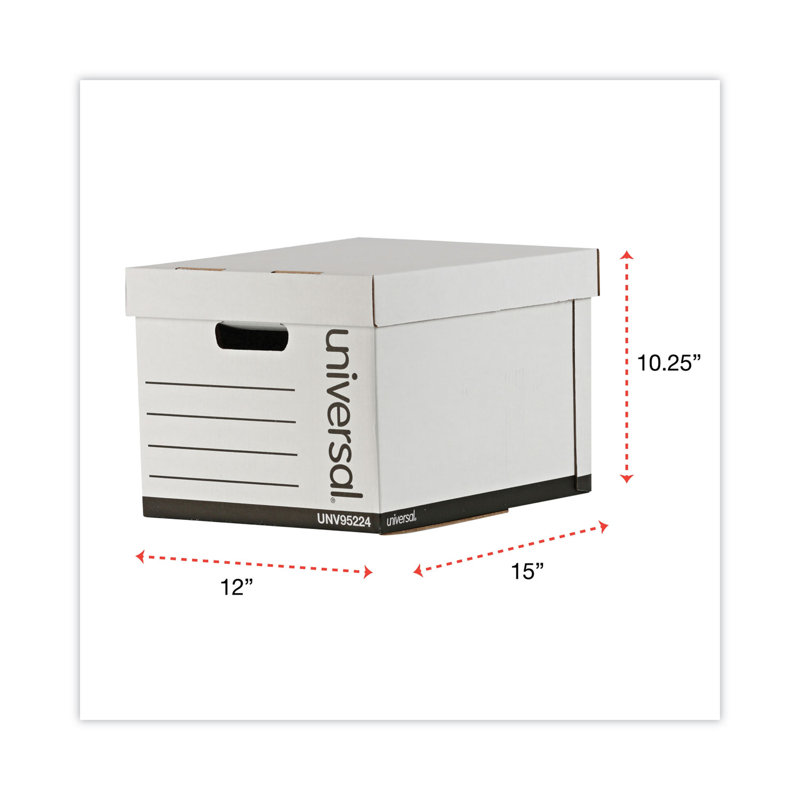 Quick Set-Up Lift-Off Lid Storage Box, 12/Carton