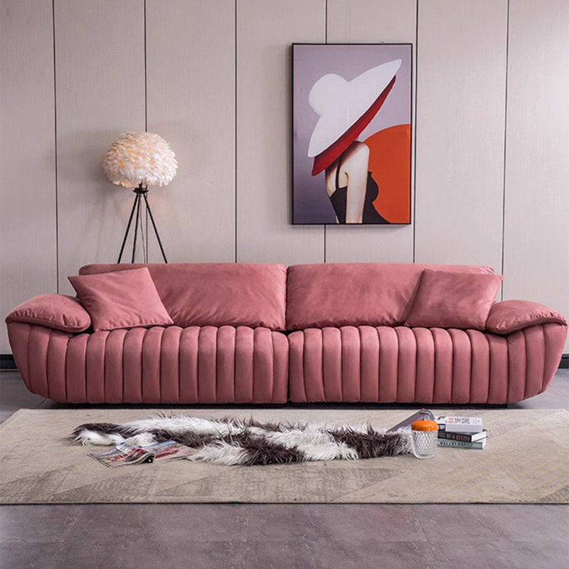 Coussin modulaire 100% polyester rose et noir